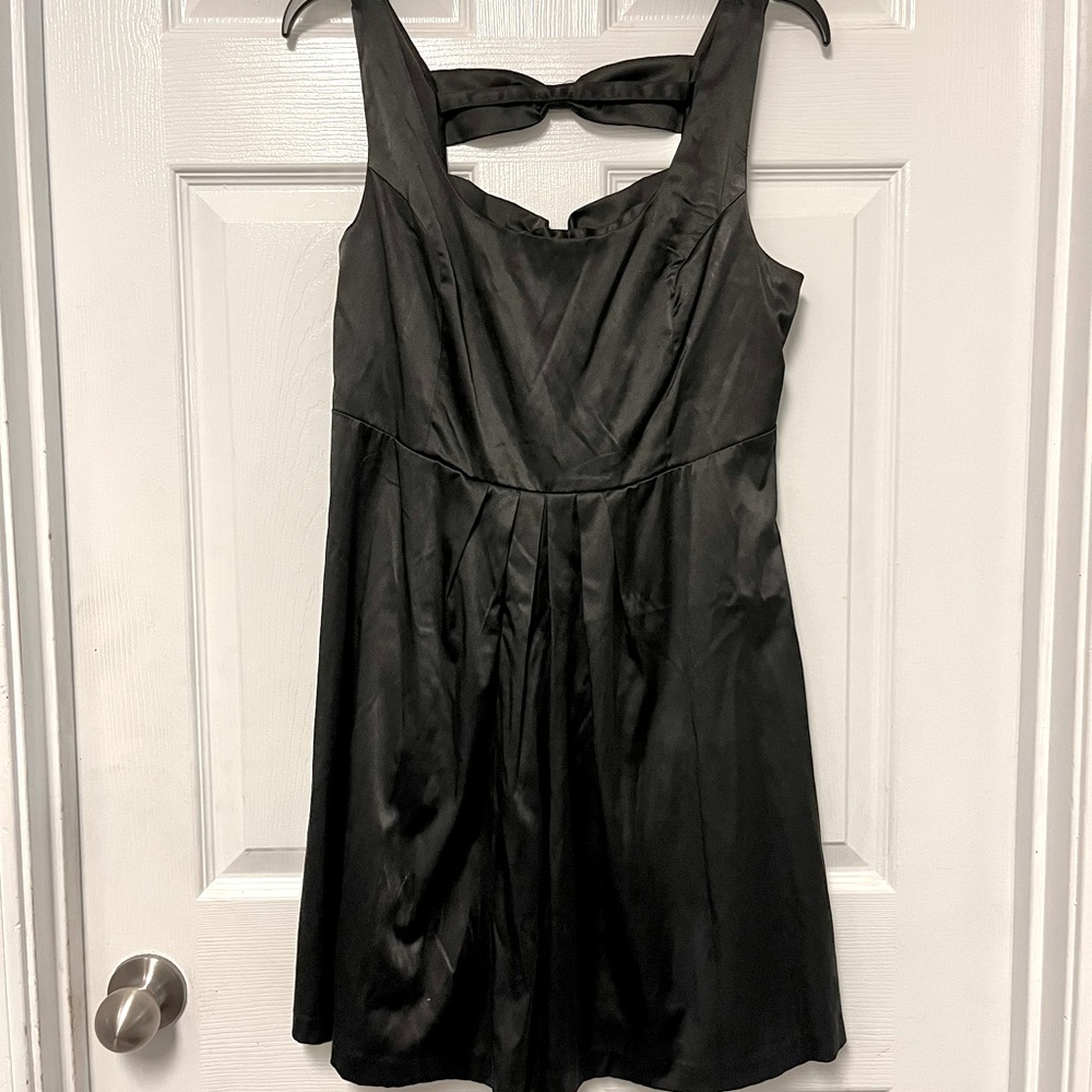 Satin Party Dress with Open Back